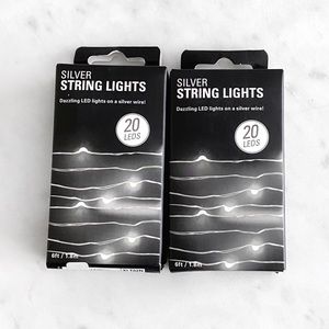 Kikkerland Design Silver String Lights - Set of 2